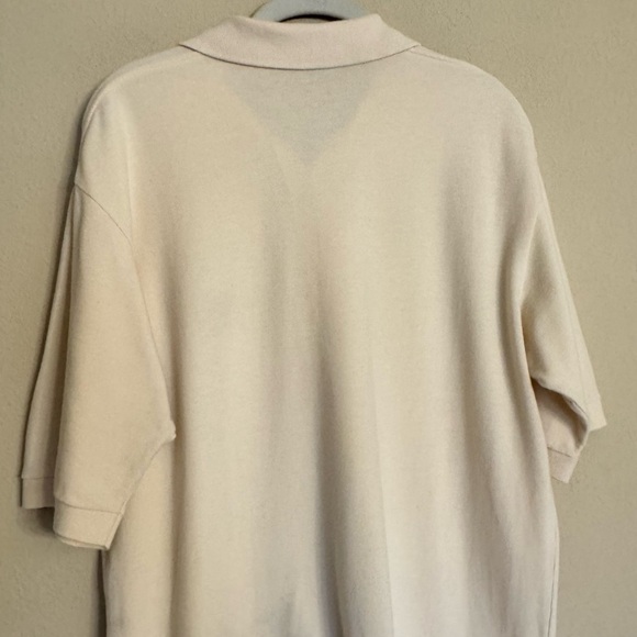 VINTAGE Polo Golf Ralph Lauren Shirt Mens Medium M Ivory Crest Short Sleeve - Picture 9 of 12